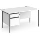 Harlow Straight Desk with 2 Drawer Pedestal